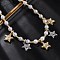 Brass Micro Pave Clear Cubic Zirconia Beaded Necklaces, with ABS Imitation Pearl Beads , Cadmium Free & Lead Free, Long-Lasting Plated, Rack Plating, Real 18K Gold Plated, 16.81 inch(42.7cm)