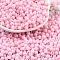 Opaque Acrylic Beads, Round, Pearl Pink, 4x3.5mm, Hole: 1.6mm, about 18000pcs/500g