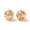 Brass Hollow Round Beads, Golden, 10x9mm, Hole: 1.4mm