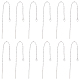 Sunnyclue 30 paio di 304 risultati di orecchini a bottone con catena in acciaio inossidabile STAS-SC0006-55-1