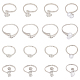 Chgcraft 16 pcs anneaux vierges 4 styles anneaux à griffes en laiton réglables base pour perles à moitié percées plateaux à anneaux vierges accessoires de bijoux pour bricolage kit de fabrication d'ébauches de bagues KK-CA0002-16-2