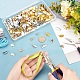SUNNYCLUE 1 Box 350Pcs Ribbon Crimp Clamp Ends Iron Folding Crimps End Half Round Silver Gold Cord End Bookmark Pinch Crimp Ends for Jewellery making DIY Choker Necklace Anklets Crafting Accessories IFIN-SC0001-35-3