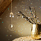 ガラスのラインストーンのペンダントの装飾  ぶら下げサンキャッチャー  真鍮パーツ  家の装飾のための  月と太陽と涙  カラフル  223~310mm  4個/セット HJEW-PH01748-6