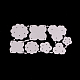 花フレーム炭素鋼切削ダイスステンシル  DIYスクラップブッキング/フォトアルバム用  装飾的なエンボス印刷紙のカード  つや消しプラチナ  11.5x6.3x0.08cm DIY-F028-18-3