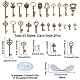 SUNNYCLUE Skeleton Key & Wing Charm Bracelet DIY Making Kit DIY-SC0017-43-2
