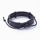 Adjustable Unisex Cowhide Cord Bracelets BJEW-L544-21A-2