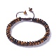 Bracelets réglables de perles tressées avec cordon en nylon BJEW-F369-B09-1