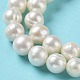 Fili di perle di perle d'acqua dolce coltivate naturali PEAR-E019-01-4