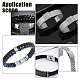 SUPERFINDINGS 20pcs Smooth Surface 201 Stainless Steel Watch Band Clasps for Leather Watch Bands Straps STAS-FH0001-12P-5