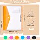CRASPIRE 18Pcs 6 Colors PP Plastic A4 Binder Envelope Pockets AJEW-CP0005-10-2