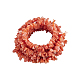 Chgcraft 2 fili perline di agata rossa naturale del sud perline di pietra forate a forma di chip per la creazione di gioielli fai da te G-GL0001-01-1
