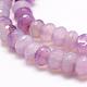 Faceted Natural Agate Beads Strands G-F344-21-3