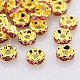 Brass Rhinestone Spacer Beads RB-A014-L5mm-23G-NF-1