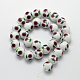 Cherry Pattern Handmade Lampwork Round Beads Strands LAMP-L045-10mm-04-2
