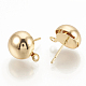 Brass Stud Earring Findings KK-S345-061A-2
