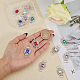 CHGCRAFT 14Pcs 7 Colors Silver Plated Brass Rhinestone Connector Charms RB-CA0001-06-3