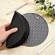 GORGECRAFT 2Pcs Silicone Doming Round Mats Heat Proof Synthetic Rubber Honeycomb Gray and Black Pads with 2Pcs Stainless Beading Tweezer for DIY Jewelry Making Crafts Supplies AJEW-GF0006-26-3