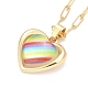 Collar del orgullo del color del arco iris NJEW-H160-01G-1