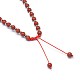 Natural Red Jasper Pendant Necklaces NJEW-P241-C02-4