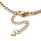 Two Tone 304 Stainless Steel Curb Chain Necklaces NJEW-JN03541-5
