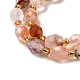 Natural Ferruginous Quartz Beads Strands G-H297-C13-01-3