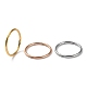 Placcatura ionica (ip) 304 anello da dito semplice a fascia semplice in acciaio inossidabile per donna uomo RJEW-F152-04-1