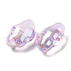 Placage uv perles acryliques irisées arc-en-ciel transparentes OACR-C016-31D-2