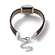 Impostazioni del braccialetto a maglie tonde piatte in lega adatte per cabochon FIND-M009-02AS-3