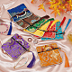 Hobbiesay 16 pz 8 colori sacchetto del regalo del sacchetto dei monili della chiusura lampo del broccato cinese della nappa ABAG-HY0001-02-6