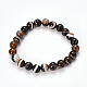 Natural Striped Agate/Banded Agate Beaded Stretch Bracelets BJEW-Q692-03I-1