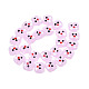 手作りランプワークビーズ  猫の頭  ピンク  15~16x16~16.5x7mm  穴：1.2mm  約25個/連  14.37インチ（36.5cm） LAMP-N029-012F-2