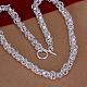 Popular Silver Color Plated Brass Byzantine Chain Necklaces For Men NJEW-BB12696-18-2