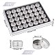 PH PandaHall 35pcs Aluminium Tins Metal Tin Cans Empty Storage Jars Cosmetic Sample Containers Travel Tin Cans with Clear Screw Lid for Cream Spices Candles Beads Nails Rhinestones CON-WH0095-064P-2