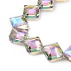 Transparent Electroplate Glass Beads Strands EGLA-E030-01C-01-3