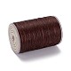 ラウンドワックスポリエステル糸ストリング  マイクロマクラメコード  ツイストコード  革縫い用  ココナッツブラウン  0.3~0.4mm  約174.98ヤード（160m）/ロール YC-D004-02A-020-2