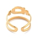 Ионное покрытие (ip) 304 пряжка ремня из нержавеющей стали в форме открытого манжетного кольца для женщин RJEW-L103-19G-3