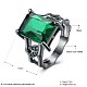 婚約指輪  流行の真鍮の指の指輪  ガンメタ色  usサイズ9（18.9mm） RJEW-BB20271-B-9-6