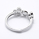 925 Sterling Silver Finger Ring Components STER-G027-08P-2