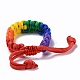 Pulsera del orgullo del arco iris BJEW-F419-07-3