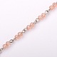 Rondes à la main perles de verre chaînes de colliers bracelets faisant AJEW-JB00057-05-1