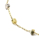 Bracelet de cheville en perles de pierres précieuses mélangées naturelles AJEW-Z008-03-3