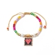 Bracelet en perles de verre tressées BJEW-MZ00025-01-1