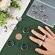 UNICRAFTALE 12pcs Stainless Steel Matte Platinum Band Rings Size 11 Laser Inscription Plain Blank Finger Ring Metal Hypoallergenic Wedding Classical Ring with Velvet Pouches for Jewelry Making Gift RJEW-UN0002-44C-2