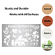 GORGECRAFT Happy Mother's Day Metal Stencil Flowers and Hearts Journal Wood Burning Stencils Animals Template Stainless Steel Reusable Stencils for Painting DIY Decorations Card Making Scrapbooking DIY-WH0378-013-6