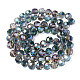 Transparent Electroplate Glass Beads Strands EGLA-N006-037-2