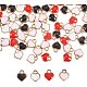 PandaHall Elite 80pcs 4 Color Heart Charms Pendant Gold Plated Enamel Heart Beads Dangle Charms for Valentines Necklace Bracelet Earrings DIY Jewelry Making ENAM-PH0001-13-1
