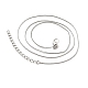 Ожерелье из латунных цепей для мужчин и женщин NJEW-G029-01P-3