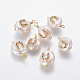 Colgantes naturales de perlas cultivadas de agua dulce PEAR-L027-01U-1