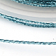 丸いメタリック糸  12プライ  ダークターコイズ  1mm  約54.68ヤード（50m）/ロール MCOR-L001-1mm-09-2