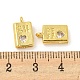 Colgantes de circonio cúbico micro pavé de latón chapado en oro real de 18k KK-R153-03G-3